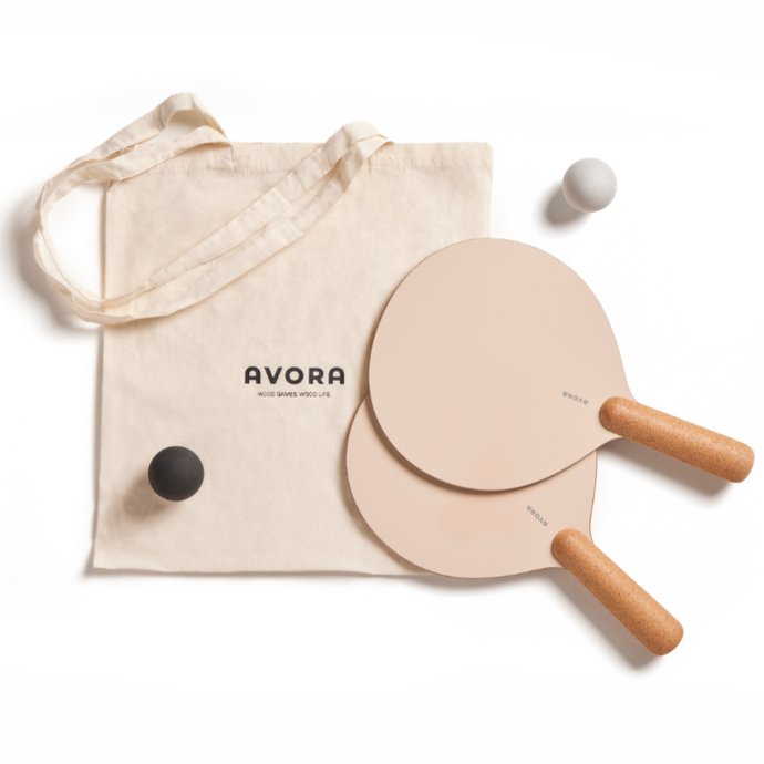 Raquettes de plage de luxe beige - AVORA - THE NICE FLEET