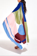 Drap de plage Abstract Kaki Rose - MAPOÉSIE PARIS - THE NICE FLEET