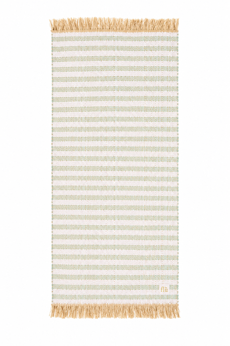 Aqua green striped Nosy beach mat - THE NICE FLEET