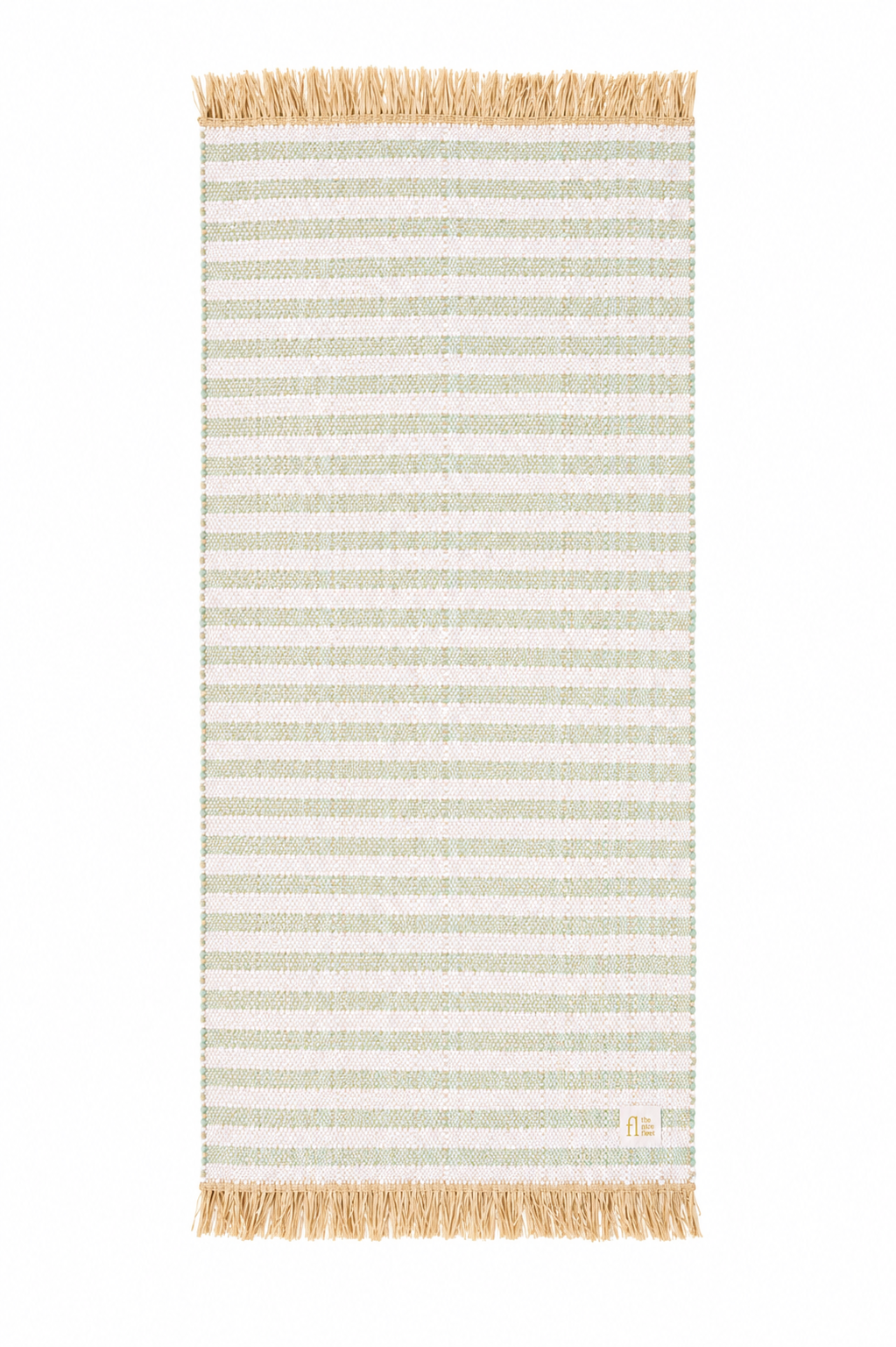 Aqua green striped Nosy beach mat - THE NICE FLEET
