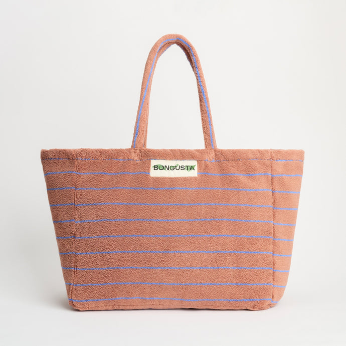 Weekend bag Naram camel & ultramarine - BONGUSTA - THE NICE FLEET