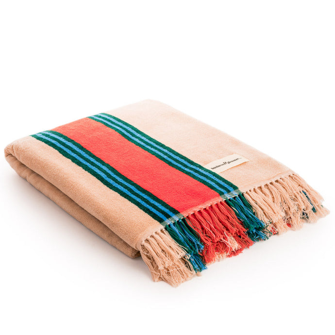 Serviette de plage Bistro Dusty Pink Stripes - BUSINESS & PLEASURE CO. - THE NICE FLEET